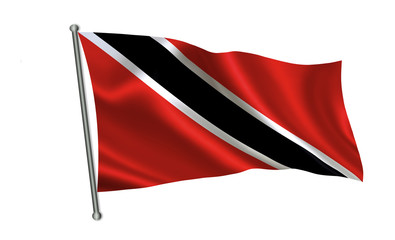 Fototapeta na wymiar Trinidad and Tobago flag. A series of 