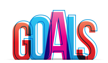 Goals colorful letters.