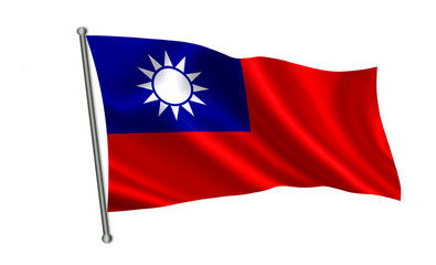 
Taiwan flag. A series of "Flags of the world." ( The country - Taiwan flag )