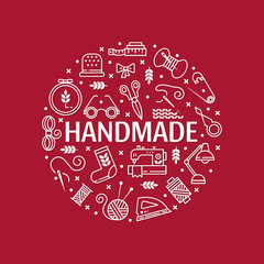 Vector Hand made icons set