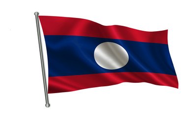 Laos flag. A series of 
