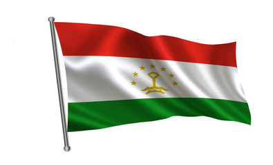 Tajikistan flag. A series of 