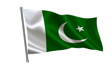 Pakistan flag. A series of 