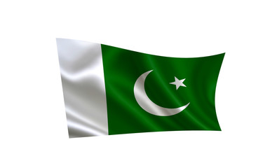 Pakistan flag. A series of "Flags of the world."  ( The country - Pakistan flag )