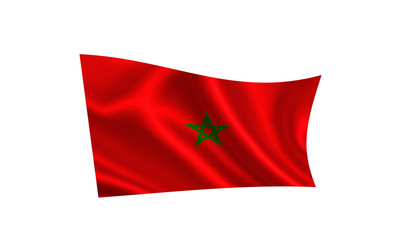 Morocco flag. A series of 