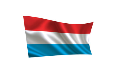 Luxembourg flag, A series of "Flags of the world." (The country - Luxembourg) 