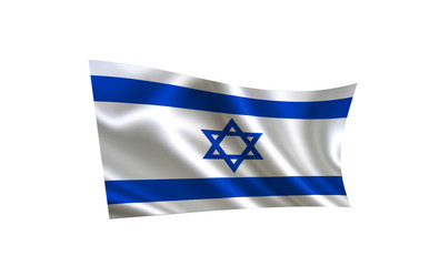 Israel flag. A series of "Flags of the world." (The country - Israel)  