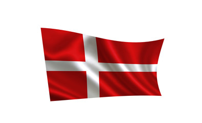 
Denmark flag.  ( A series of flags of the world ) 