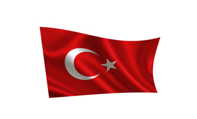 Turkish flag. A series of "Flags of the world." (The country - Turkey) 