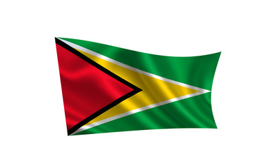 Guyana flag. A series of "Flags of the world." (The country - Guyana flag) 