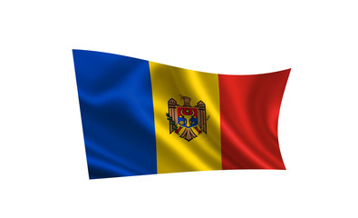 Moldova flag. A series of "Flags of the world." (The country - Moldova flag)
