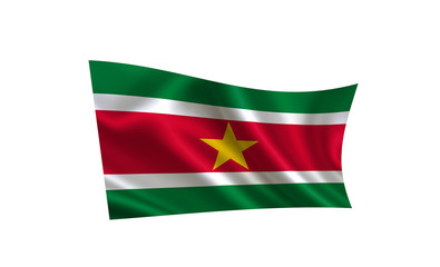 Suriname flag. A series of "Flags of the world." (The country - Suriname flag)