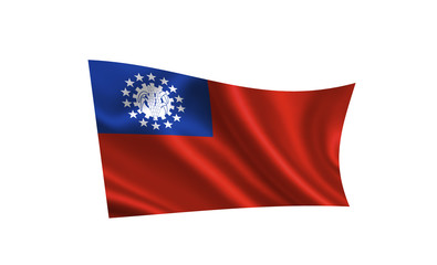 Myanmar flag. (A series of flags of the world.) 