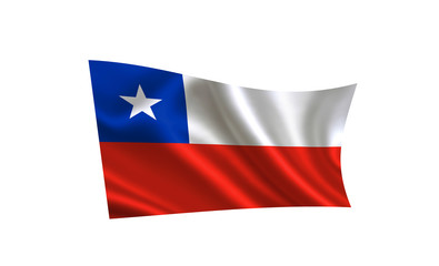 Fototapeta na wymiar Chile flag. A series of flags of the world. 