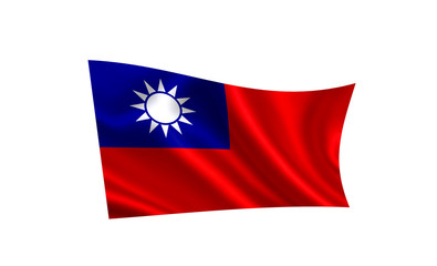 Taiwan flag. A series of "Flags of the world." ( The country - Taiwan flag ) 