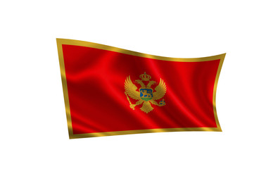 Montenegro flag. A series of 