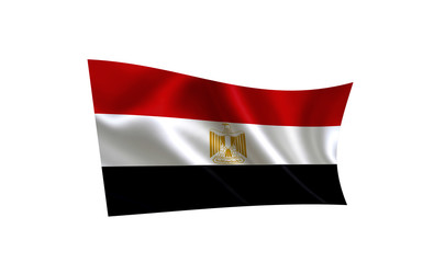 Egypt flag. A series of flags of the world. 