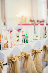 table set for wedding or another catered event dinner
