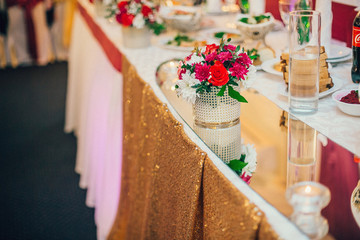 table set for wedding or another catered event dinner