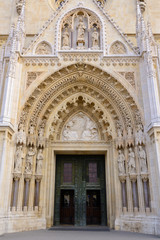 Obraz premium Zagreb Cathedral entrance, Croatia