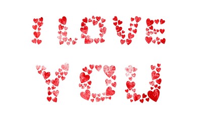 Rote grunge Herzen: Ich Liebe Dich