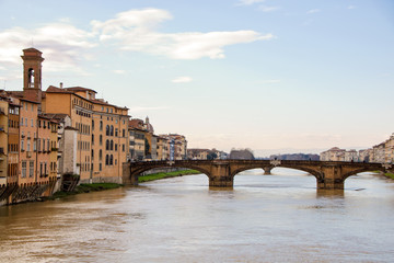 Fototapeta na wymiar City of Florence and Ponte vecchio