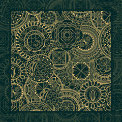 Ethnic mandalas, doodle background circles. Vector pattern for cards, invitation and other    