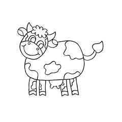 Cute Cow. Doodle