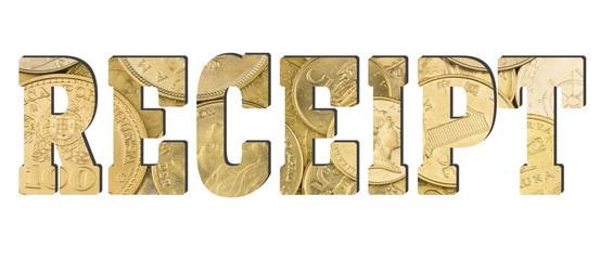 receipt, shiny golden coins textures for designers