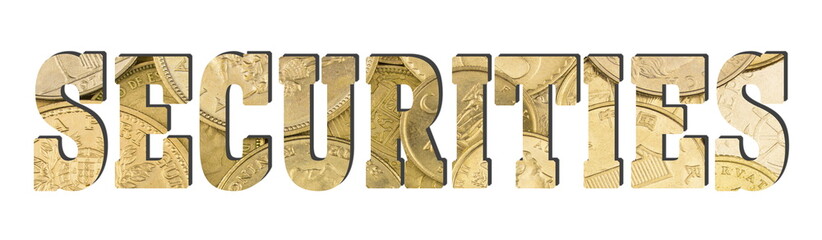 Securities, shiny golden coins textures for designers