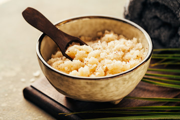 Body scrub from natural ingredients, close up