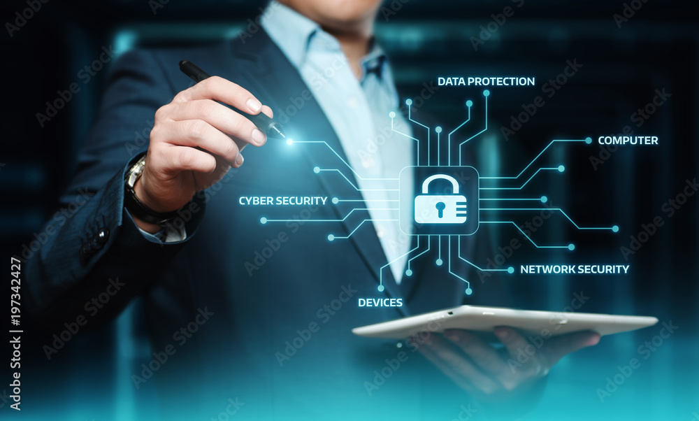 Canvas Prints cyber security data protection business technology privacy concept