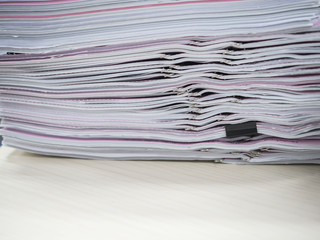 Stack of document on the table , business concept