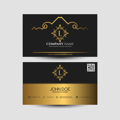 Business Card with golden color
