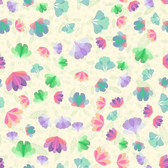 Fototapeta na wymiar Seamless spring floral pattern. Vector background for invitation, greeting card, wallpaper and textile