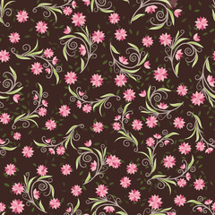Seamless spring floral pattern. Vector background for invitation, greeting card, wallpaper and textile