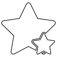 Two star best of the best icon black color illustration flat style simple image