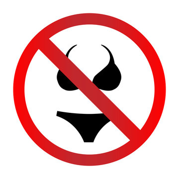 No Bikini Sign Vector