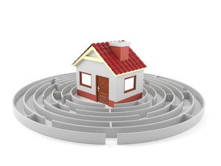 Maze with house