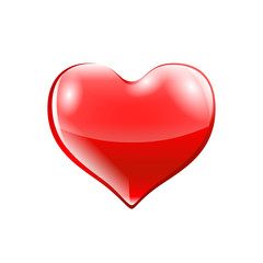 Vector illustration of red heart.