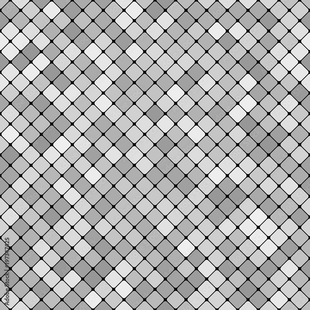 Poster grey abstract repeating diagonal square pattern background design - vector graphic