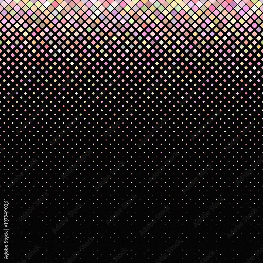Poster abstract diagonal square pattern background - vector graphic design with squares in varying sizes