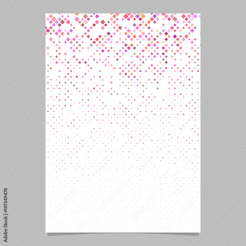 Poster abstract geometrical diagonal square mosaic pattern page template