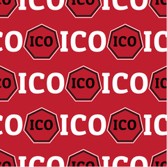 ICO consept seamless design pattern. Crypto background.