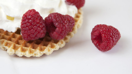 galette et framboises a la crème fraiche 