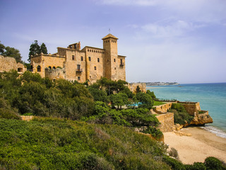 Ancient Tamarit castle in Catalunya in Spain