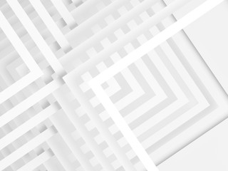 White paper corners. 3d render illustration