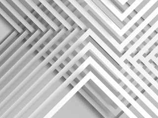 Abstract white background, geometric 3d