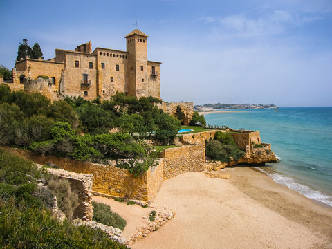Ancient Tamarit castle in Catalunya in Spain