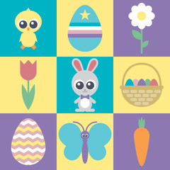 Cute Easter Icon Set - 2018